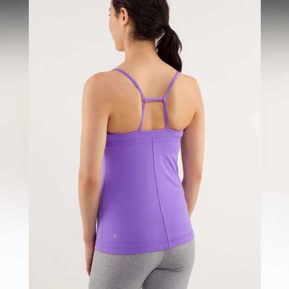 Lululemon Live Lightly Tank Power Purple/White - Size 4 - Picture 2 of 10